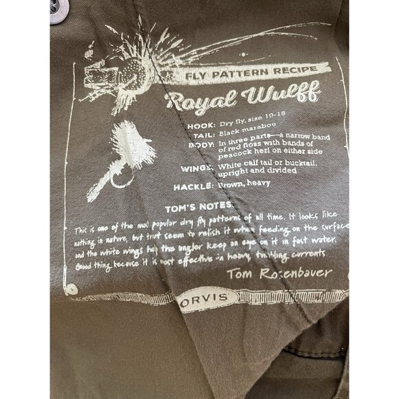 Orvis Shorts Mens 34 Green Khaki Fishing Outdoor Pockets Stretch Waist - Picture 5 of 6